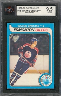 1979/80 O-Pee-Chee  #18 Wayne Gretzky Rookie Card – KSA NGM 9.5
